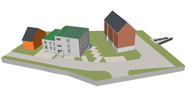 Entwurfsskizze 8-Familienhaus